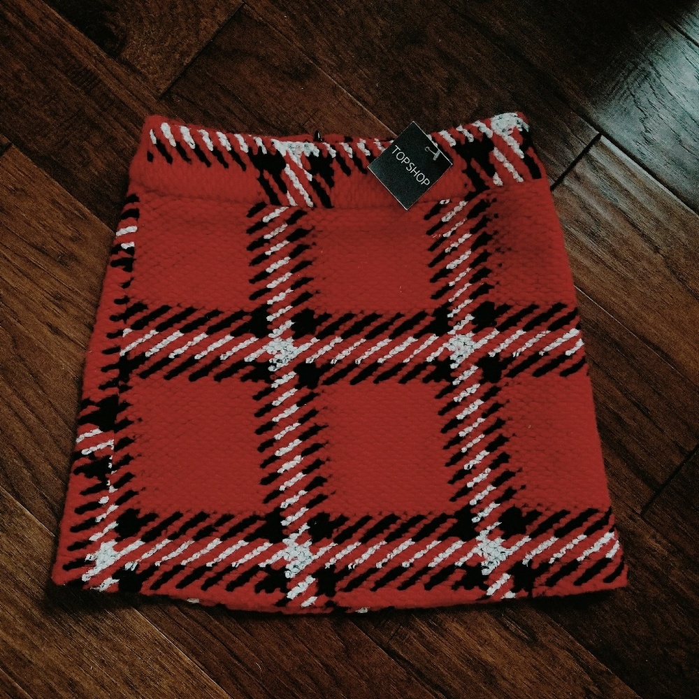 Topshop plaid skirt